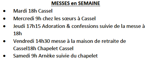 Messes en semaine