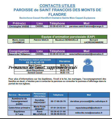 Permanence de cassel supprimee