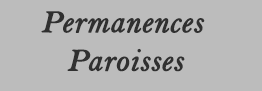 Permanences - paroisses